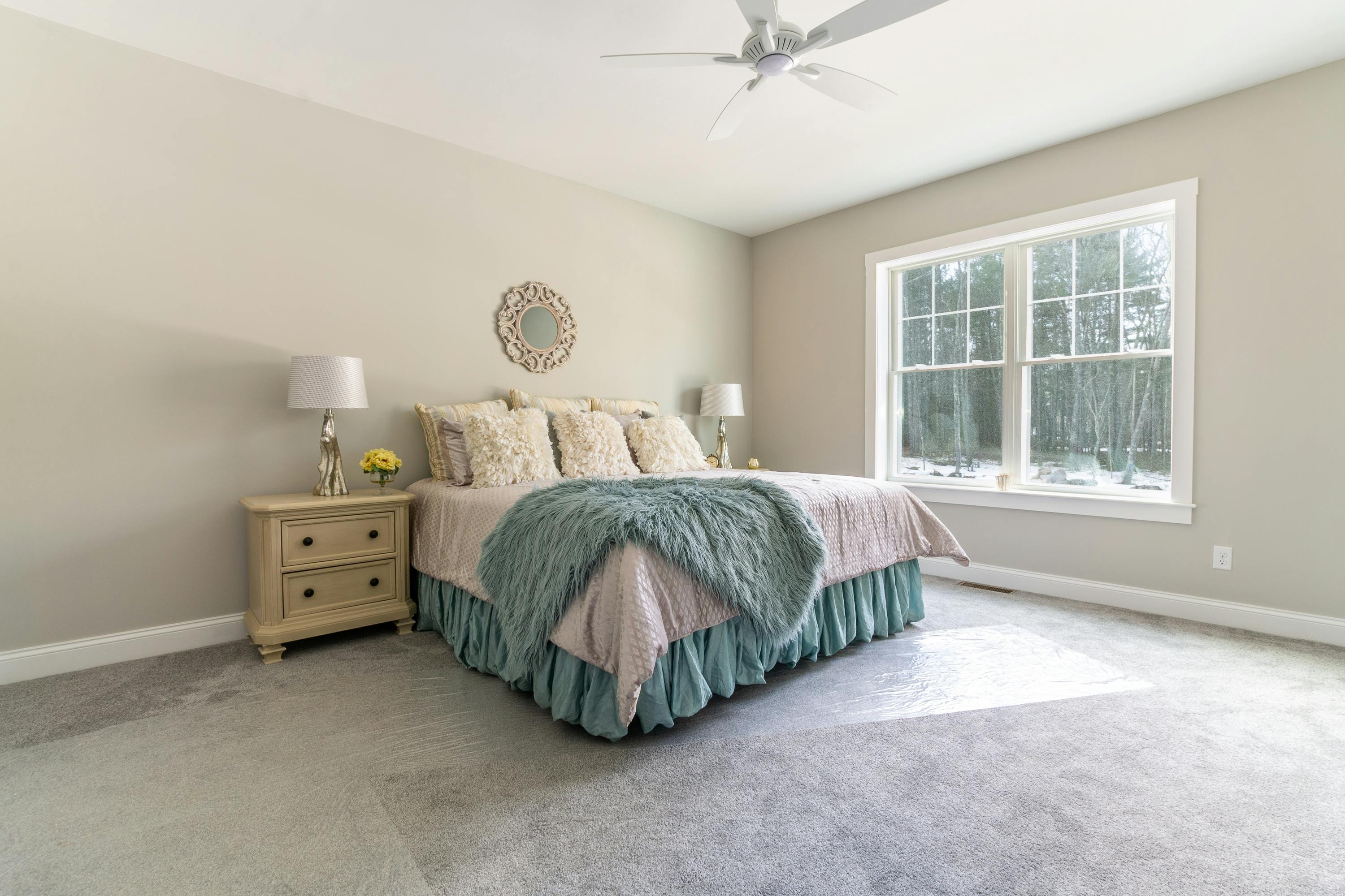 master bedroom in new home