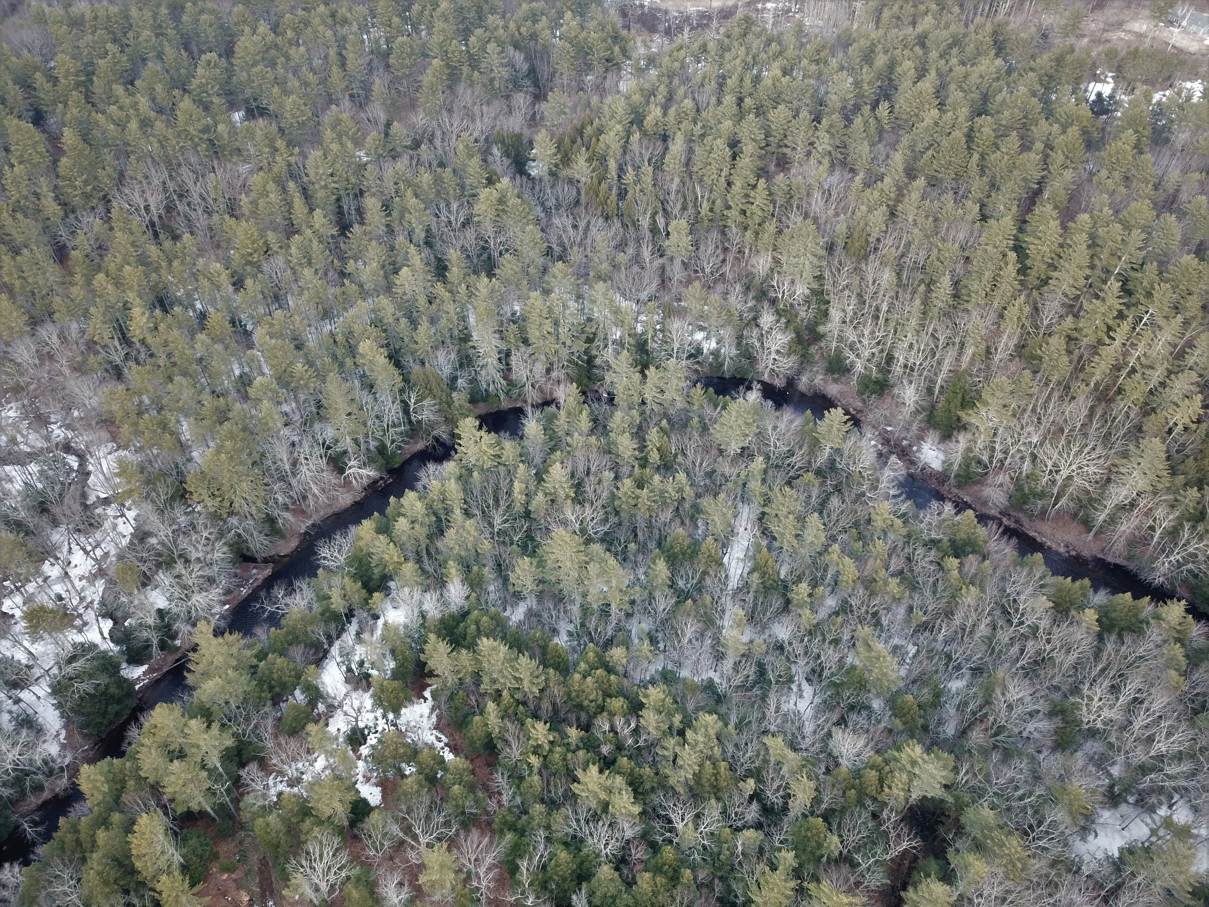 drone image of river
