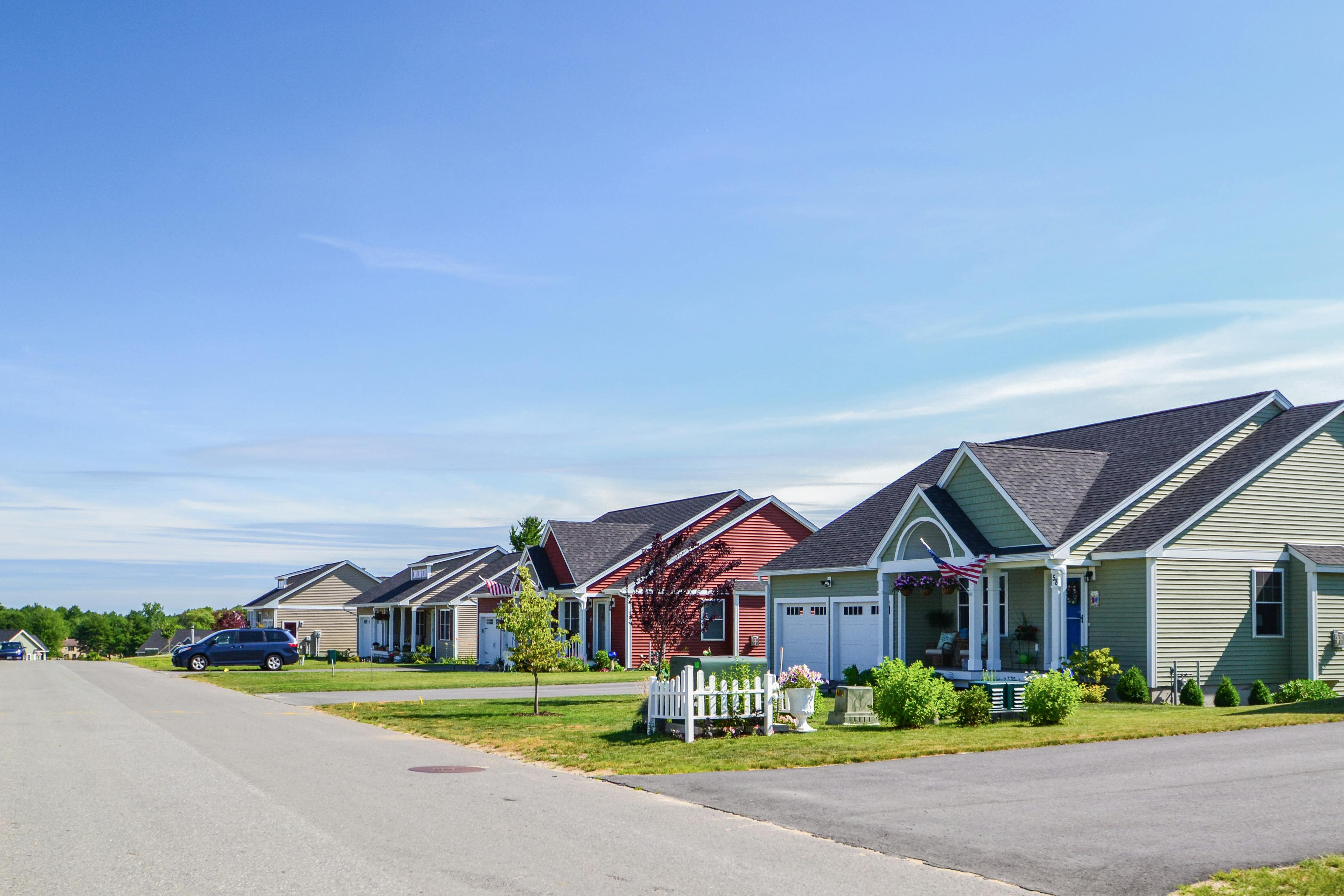 new homes on a street